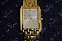 BRAND NEW BULOVA WITH DIAMOND GOLD PLATED WATCH FOR SALE