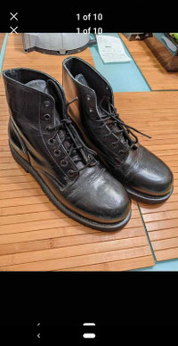 GREAT CONDITION black army combat style boots approx. size 8 men