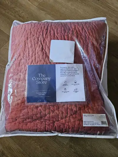 The Company Store Voile Hand Made & Pre-washed Quilt Flame, King, View more