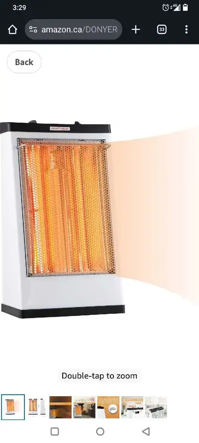 New DONYER POWER Electric Radiant Heater, 1500W. MODEL: FH-1500, View more