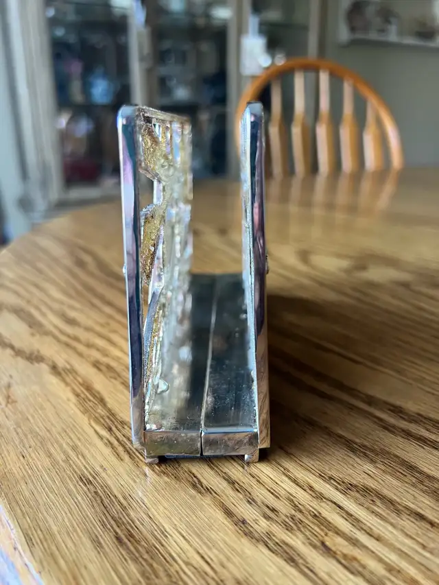 Silver Plated flatware design napkin holder 408909798535997444