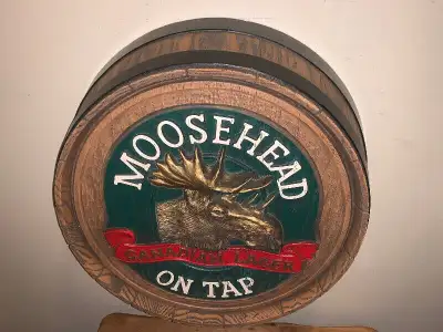Vintage Moosehead Beer Keg sign excellent condition, View more