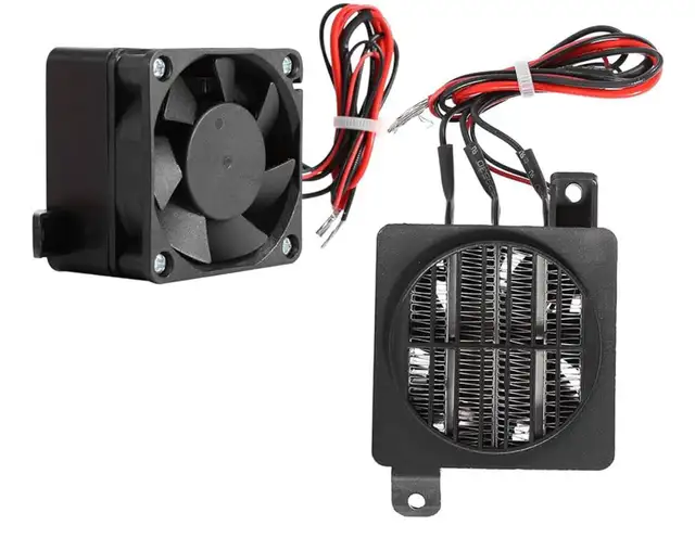  PTC Fan Heater, Black, Constant Temperature 12V 150W Car Heater