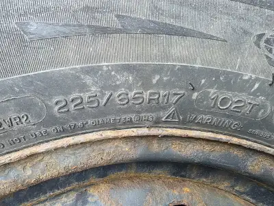 HI I HAVE FOUR WINTER TIRES WITH RIMS 225-65-R17 MICHELIN LATITUDE IN VERY GOOD CONDITION 80% LIFE L...