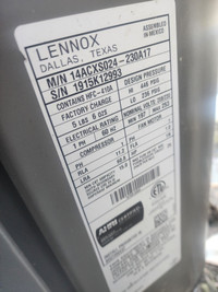 Lennox 2 TON AC unit