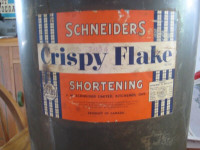 Vintage J.M.Schneiders Crispy Flake Tin, Posters and Box