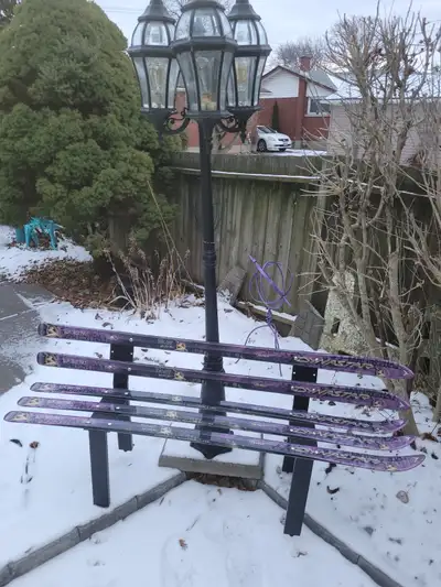 FOR SALE: Unique Outdoor Ski Bench – Handcrafted & One-of-a-Kind, View more