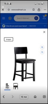 New Walmart Black Counter Bar Stool Mississauga / Peel Region Toronto (GTA) Preview