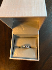 Blue and white Sapphire Ring