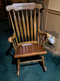 Large solid wood rocking chair 