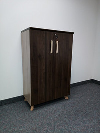 Slick columbia walnut Office Storage Cabinet - With Lockable Woo
