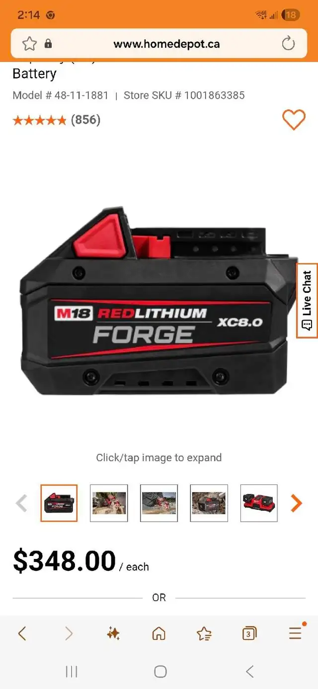 Milwaukee Forge Batteries in Power Tools in Stratford - Image 2
