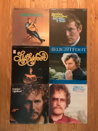 GORDON LIGHTFOOT - 6 CLASSIC VINYL LP RECORD ALBUMS, View more