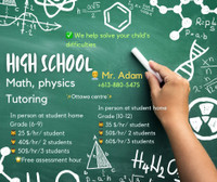Math and physics tutoring 