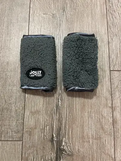 Grey jolly jumper car seat or stroller strap covers $2