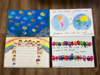 Montessori Art Paintings, daycare, wall decorations 