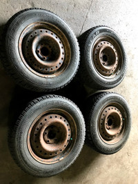 15" Steel Rims + 195 65 15 Goodyear winter Tires