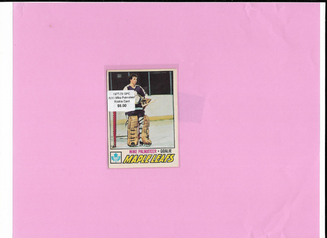 Vintage Hockey Rookie Card: 1977-78 OPC #211 Mike Palmateer RC in Arts & Collectibles in Bedford - Image 3