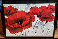 Large Framed Poppies