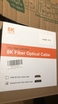 New 8K 33-Ft Fiber Optic DisplayPort Cable