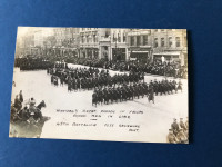 45th Battalion CEF WW1 marching in Winnipeg Manitoba