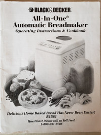 Black & Decker Deluxe Automatic Breadmaker (B1561)B1600)