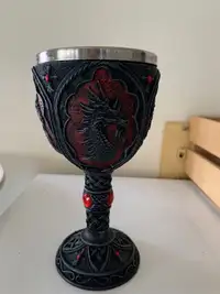 Cool gothic medieval dragon goblet cup - cash only 
