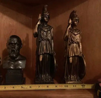 Bronze Greek aStatues: Socrates, Athena, Aphrodite & Iniohos