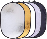 5 in 1 Multi Disc 34x35 Studio Photo Oval Collapsible Reflector