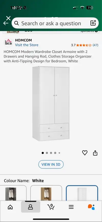 Wardrobe - New in box , View more