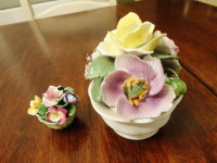 Vintage Radmor Porcelain Bone China Floral Bouquet in Pot