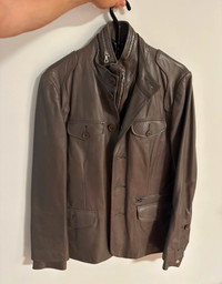 Like New Rudsak Leather Jacket Grey/Slate
