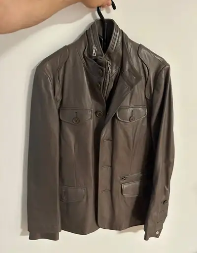 Like New Rudsak Leather Jacket Grey/Slate, View more