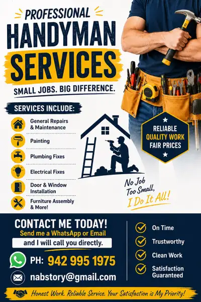 Handyman available, View more