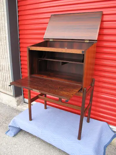 Rosewood mcm standing sitting desk secretaire Danish VM model 67, View more