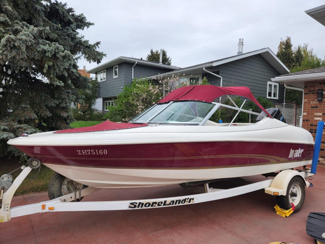 2000 Invader Mirage 170 Boat and Trailer  in Powerboats & Motorboats in Red Deer - Image 2