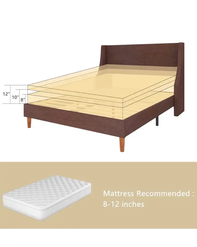 Queen Platform Bed Frame  in Beds & Mattresses in Kitchener / Waterloo - Image 4