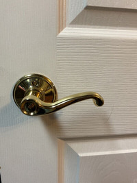 Schlage Brass door handles, hinges, hardware - as-is