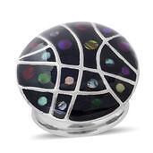 BRAND NEW MULTI COLOURED STEEL RING SIZE 8 *ORILLIA**