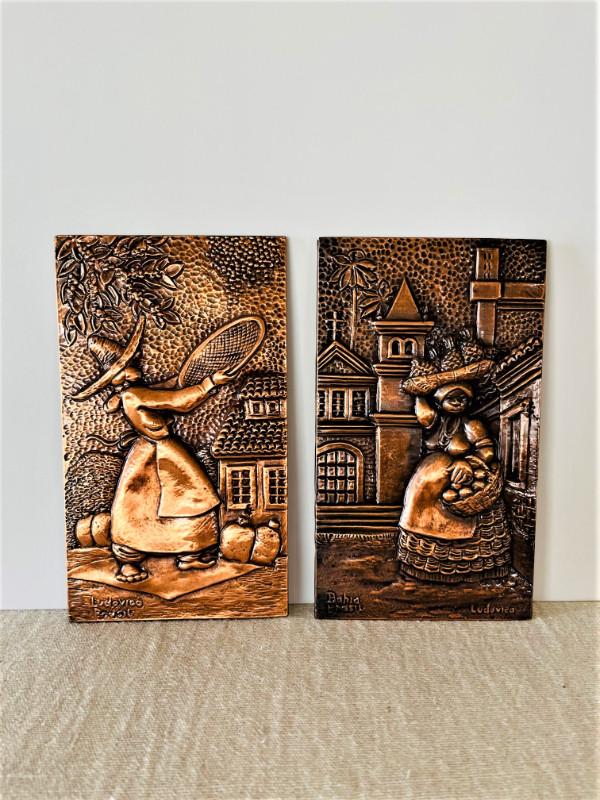 COPPER WALL HANGING PLAQUES/PICTURES BRASIL in Arts & Collectibles in Edmonton