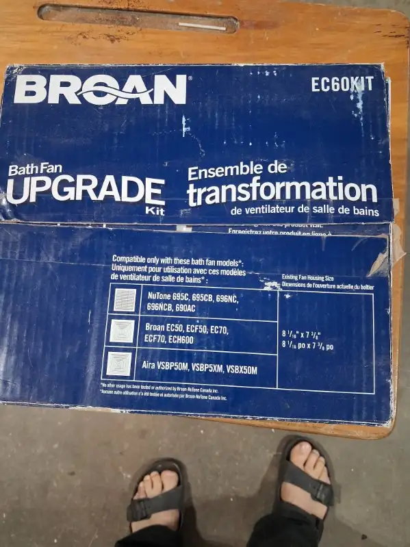 Broan New in box, bathroom fan upgrade 7 1/16x7 3/8 in Indoor Lighting & Fans in Charlottetown - Image 3