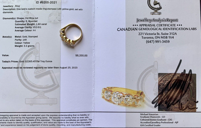 Diamond ring and earrings set (14K gold) in Jewellery & Watches in City of Toronto - Image 2