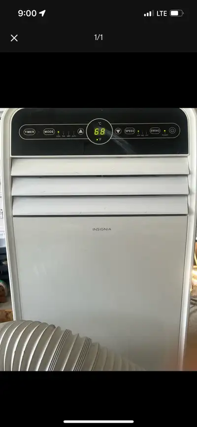 Stay cool with this used Insignia portable air conditioner, designed to efficiently cool your space...