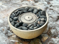 Flame / Rock Water Fountain For sale