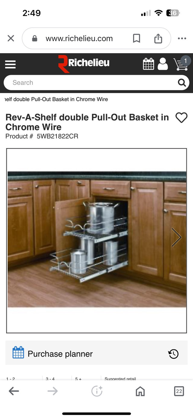 Rev-a-Shelf 2 tier kitchen pull out.   in Other in Kawartha Lakes - Image 3