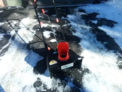 Snowjoe electric snow thrower, View more