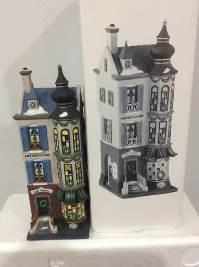 Vintages Department 56 Christmas Village Collectibles Cafe Caprice French Restaurant Christmas in th...