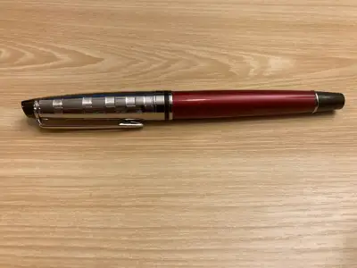 Fountain Pen, Waterman, Expert, broad nib, red, used, View more
