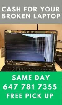 SELL US YOUR BROKEN LAPTOP - LOCKED/ DAMAGED/ WATER SPILL!