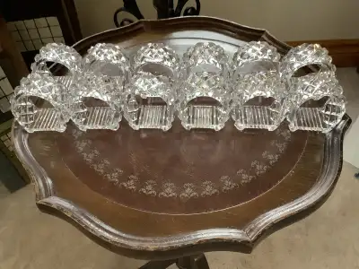 Twelve Crystal Napkin Holders, View more